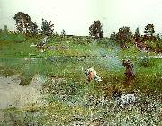 bruno liljefors hostmorgon med andjakt oil painting reproduction